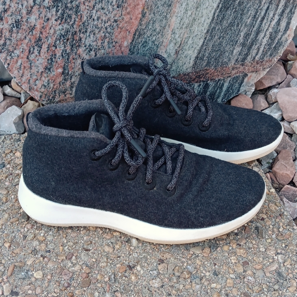 Allbirds Wool Runner Up Mizzle lace up gray sneakers womens sz 8